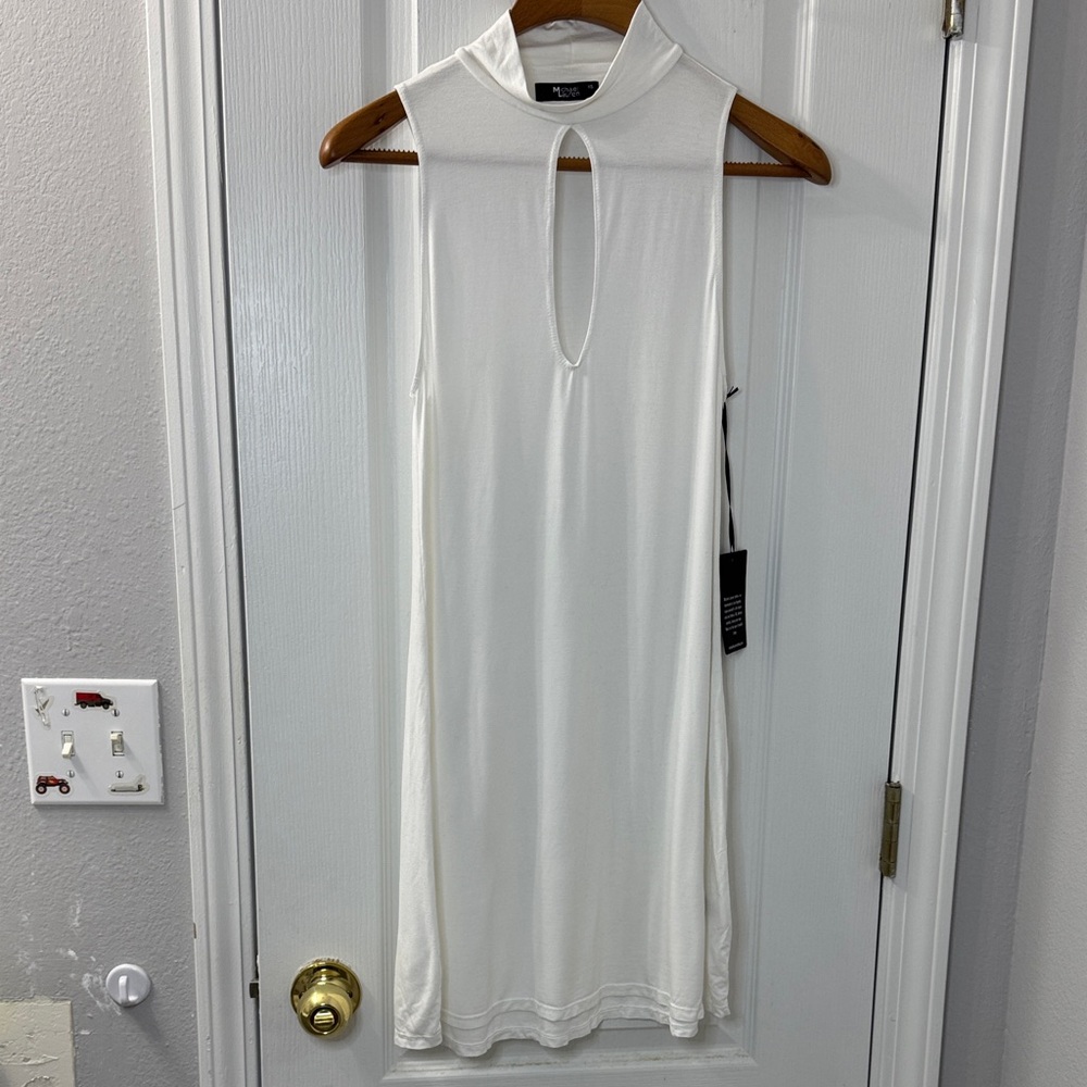 Michael Lauren White Keyhole Midi Dress - NWT